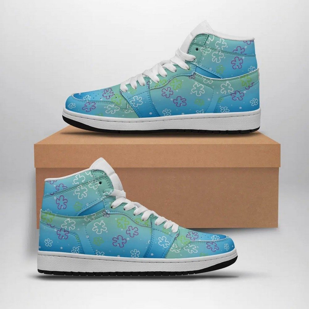 Bikini Bottom Pattern Spongebob Squarepants AJ1 Shoes