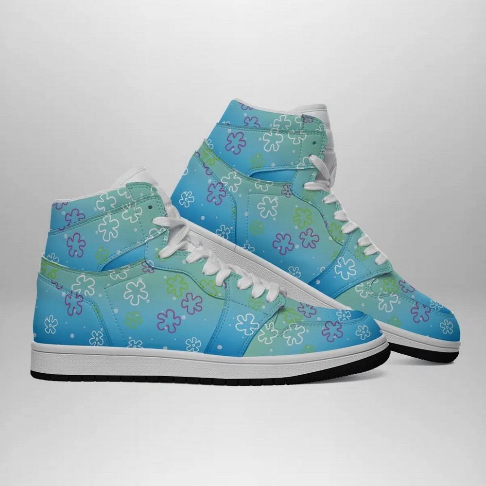 Bikini Bottom Pattern Spongebob Squarepants AJ1 Shoes