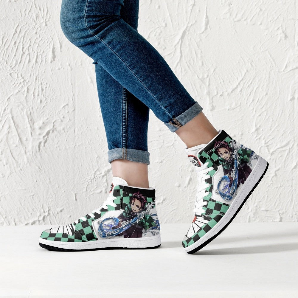 Tanjiro Kamado Water and Sun Breathing Demon Slayer JD1 High Top Shoes