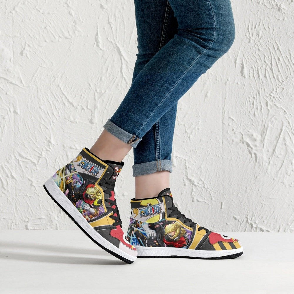 Vinsmoke Sanji Stealth Black One Piece JD1 High Top Shoes