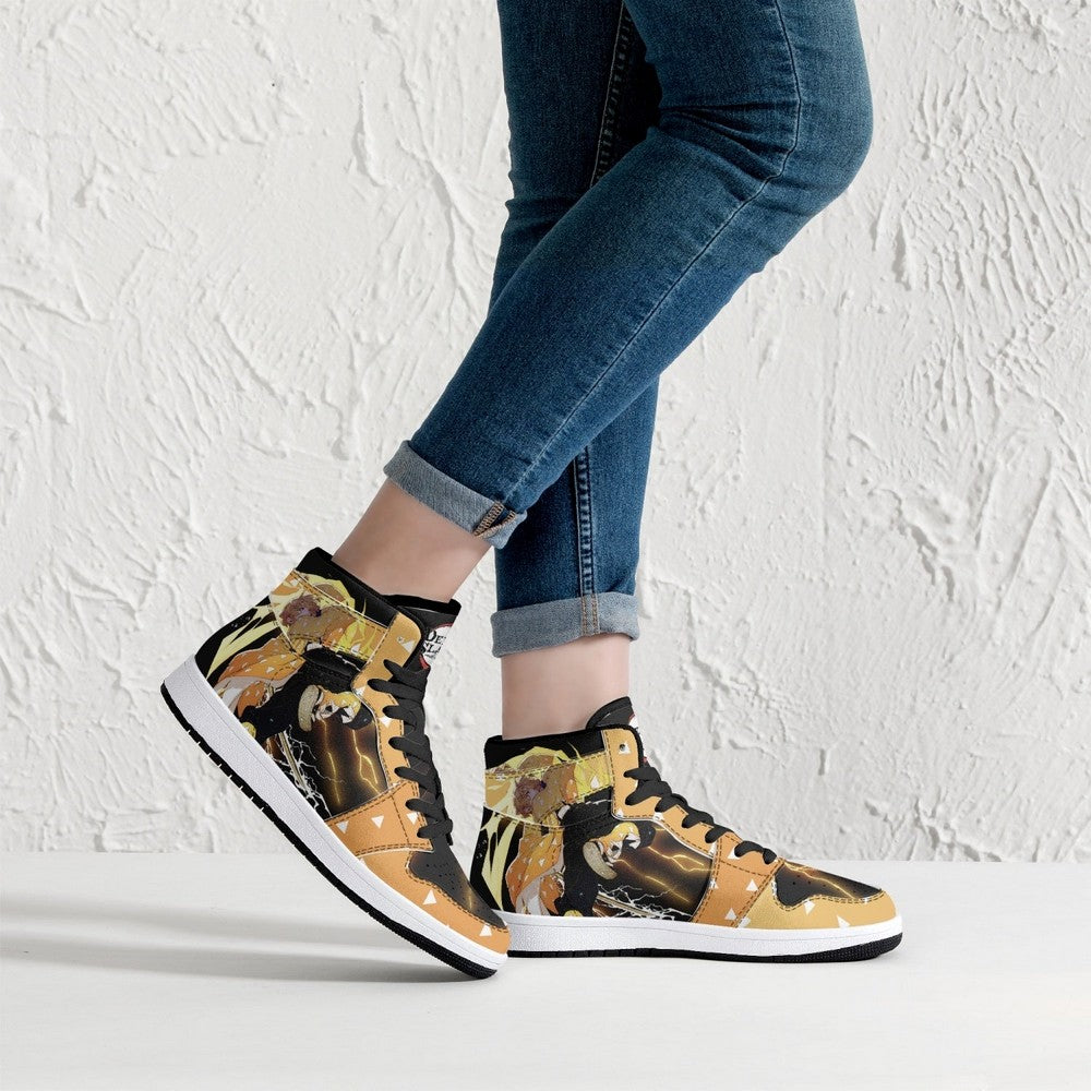 Zenitsu Thunder Breathing Demon Slayer JD1 High Top Shoes